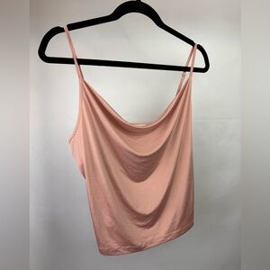 Urban Outfitters Blush Pink Cowl Neck Cami Tank Top Adjustable Straps Size M